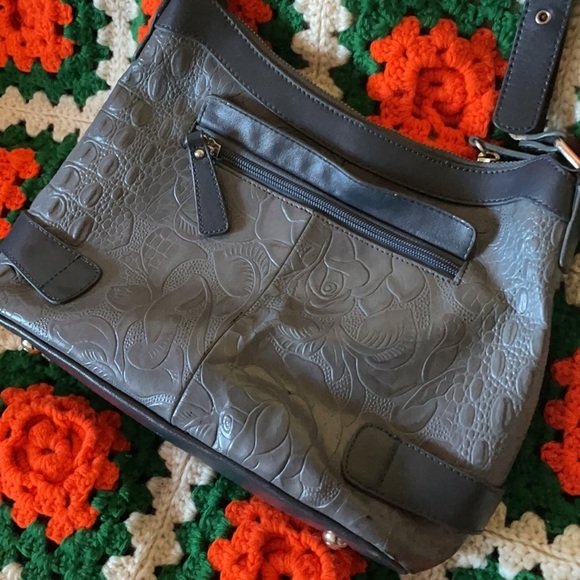 SUMMER SALE Sharif 🌹Vintage NY Designer Leather Studded Purse w/ Silver Lock - Picture 10 of 16